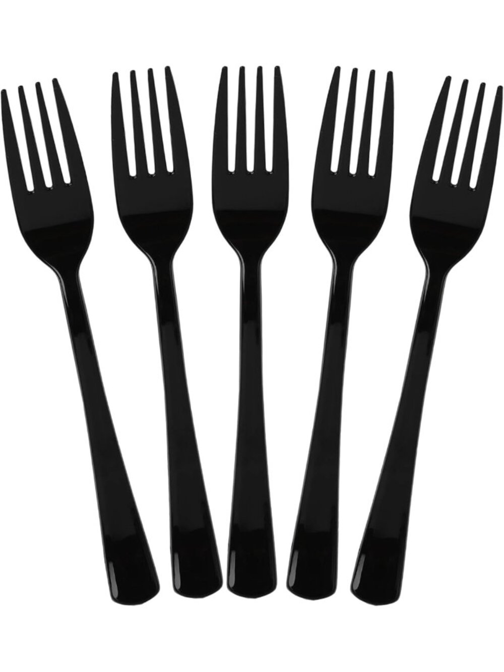 180 Pcs Heavy Duty Black Disposable Forks - Durable Plastic Cutlery for Parties
